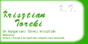 krisztian toreki business card
